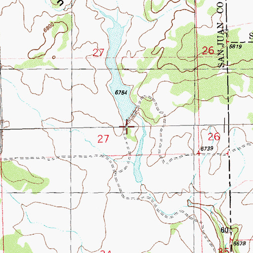 Topographic Map of Snyder Number Two Dam, UT
