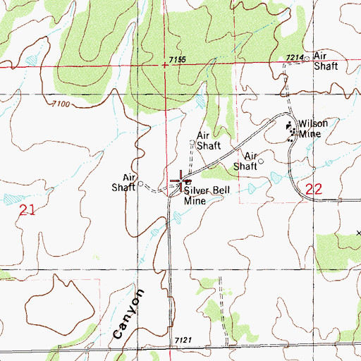 Topographic Map of Silver Bell Mine, UT