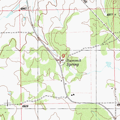Topographic Map of Summit Spring, UT