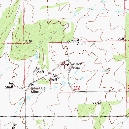 Topographic Map of Wilson Mine, UT