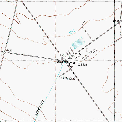 Topographic Map of Oasis, UT