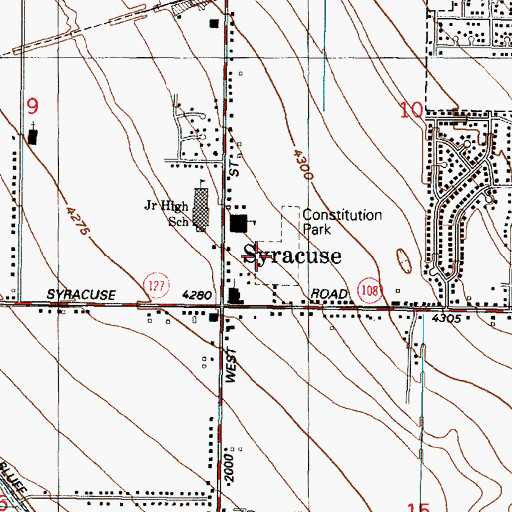 Topographic Map of Constitution Park, UT
