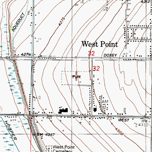 Topographic Map of West Point Park, UT