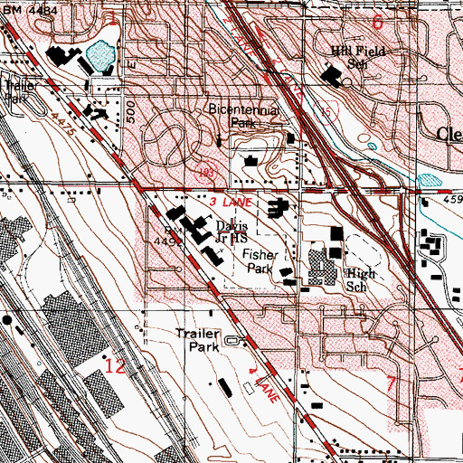 Topographic Map of Fisher Park, UT