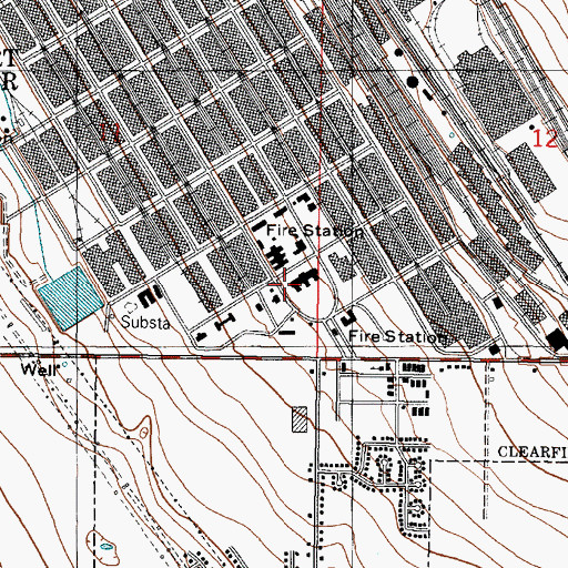 Topographic Map of Clearfield Job Corps Training Center, UT