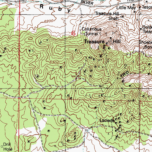 Topographic Map of Niebauer, UT