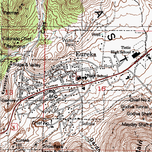 Topographic Map of Tintic Preschool, UT