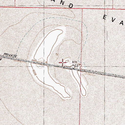 Topographic Map of Allen (historical), UT