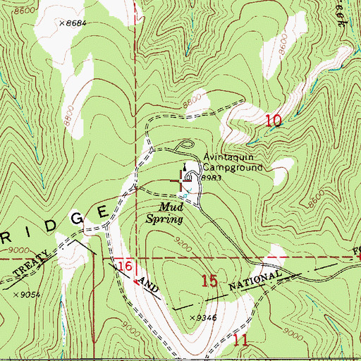 Topographic Map of Avintaquin Campground, UT