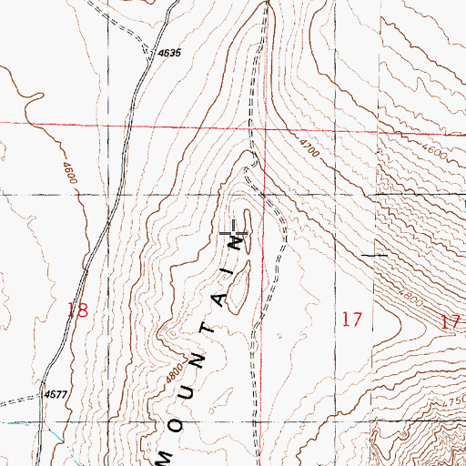 Topographic Map of Broom Mountain, UT