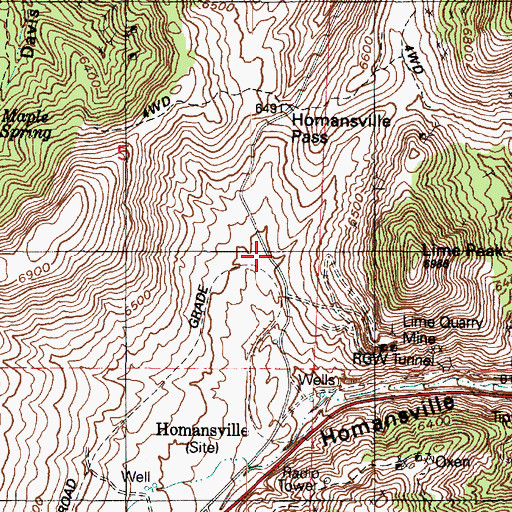 Topographic Map of Chief Lime Plant, UT