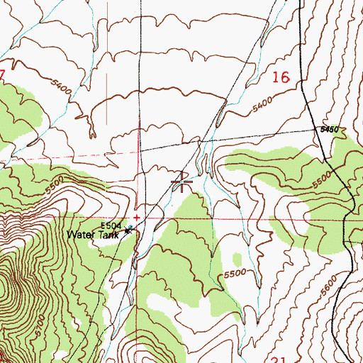 Topographic Map of Chiulos Canyon, UT