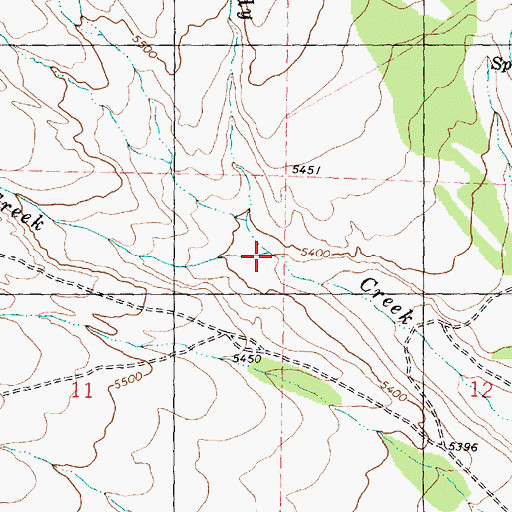 Topographic Map of Cottonwood Creek, UT