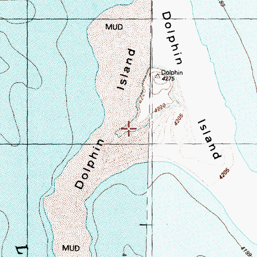 Topographic Map of Dolphin Island, UT