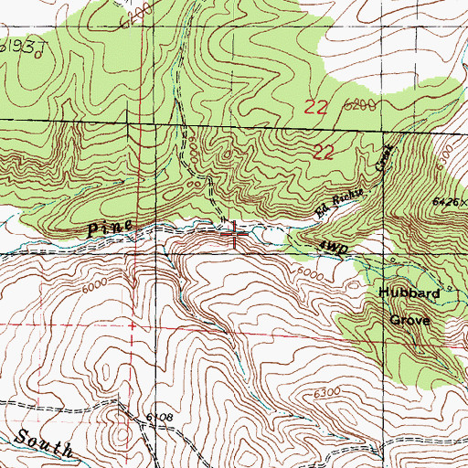 Topographic Map of Ed Richie Creek, UT