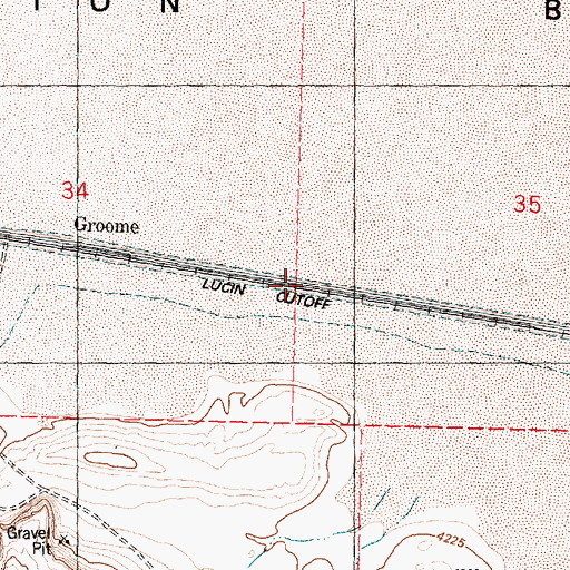 Topographic Map of Groome, UT