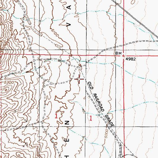 Topographic Map of Hillside (historical), UT