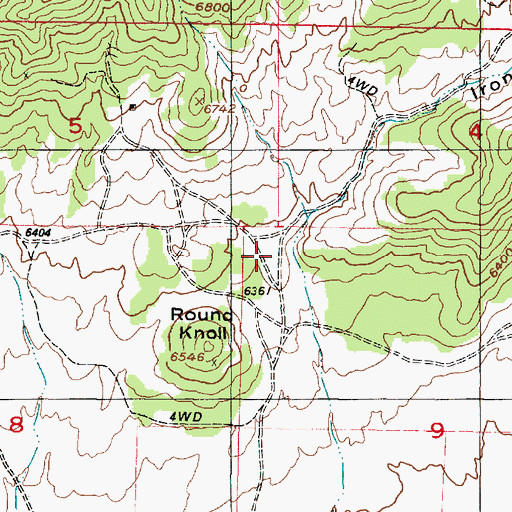 Topographic Map of Iron Canyon, UT