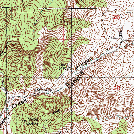 Topographic Map of Laguna (historical), UT