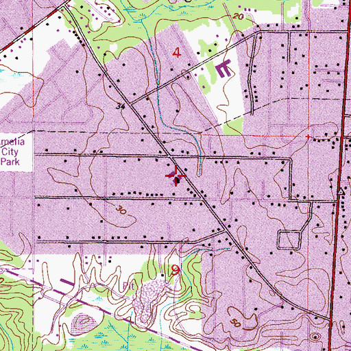 Topographic Map of Shiloh Baptist Church, AL