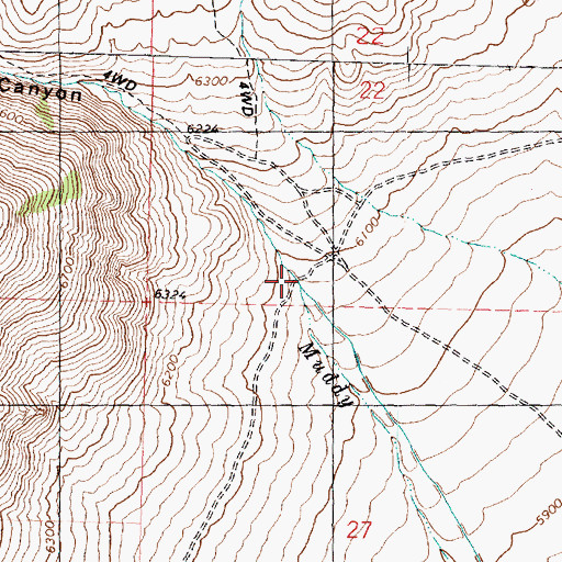 Topographic Map of Muddy Canyon, UT
