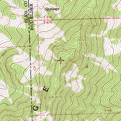 Topographic Map of Pilot Range, UT