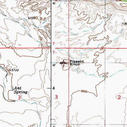 Topographic Map of Pitchforth Spring, UT
