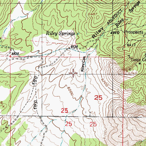 Topographic Map of Riley Canyon, UT