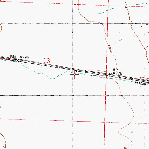 Topographic Map of Teck (historical), UT