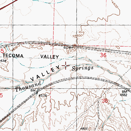 Topographic Map of Tecoma Valley, UT