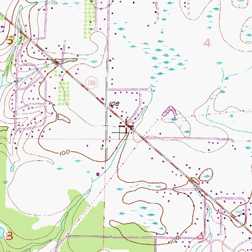 Topographic Map of Shiloh Church, AL