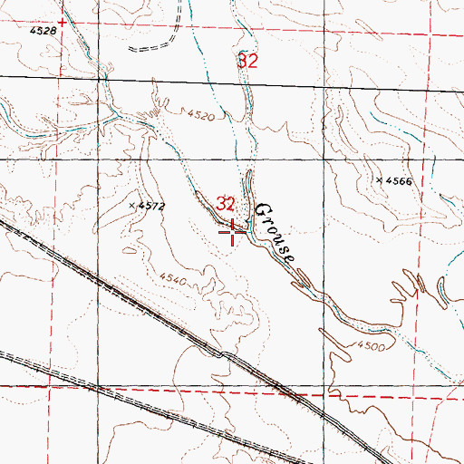 Topographic Map of Thousand Springs Creek, UT