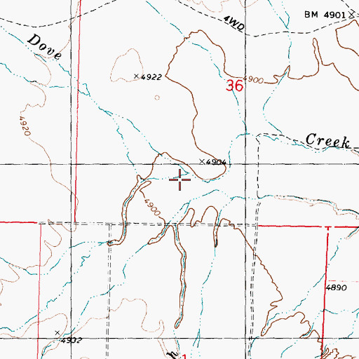 Topographic Map of Warm Spring Wash, UT