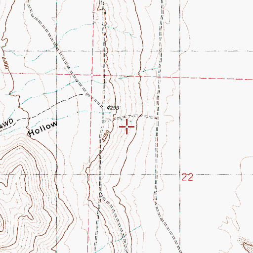 Topographic Map of Corral Hollow, UT