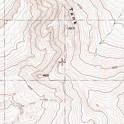 Topographic Map of Tank Ridge, UT