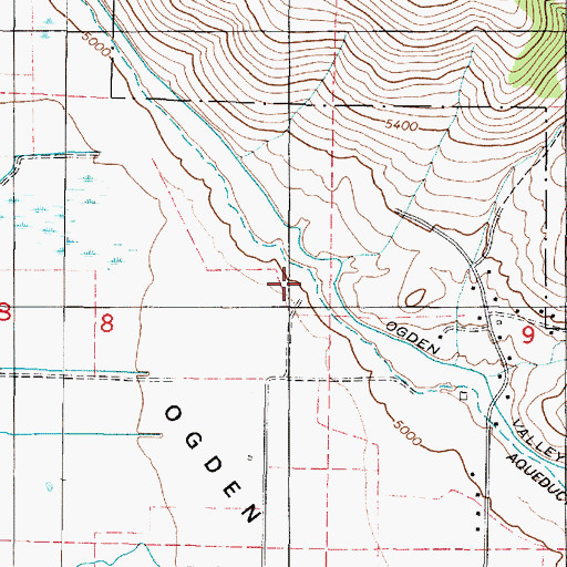 Topographic Map of Mountain Canal, UT