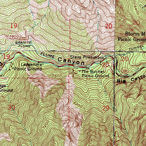 Topographic Map of The Birches Picnic Ground, UT