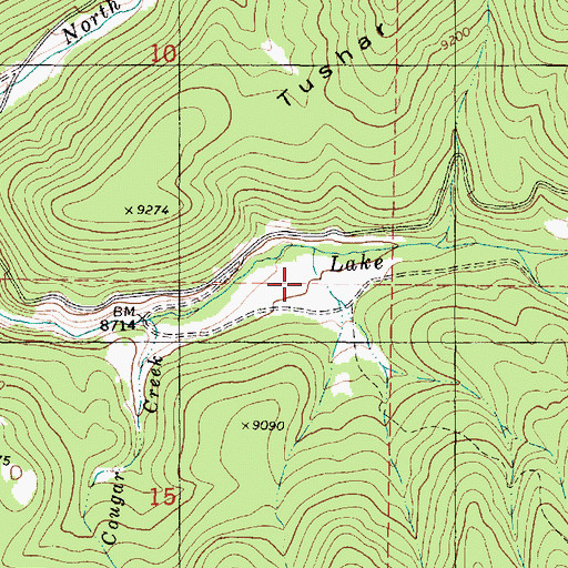 Topographic Map of Britts Meadows, UT