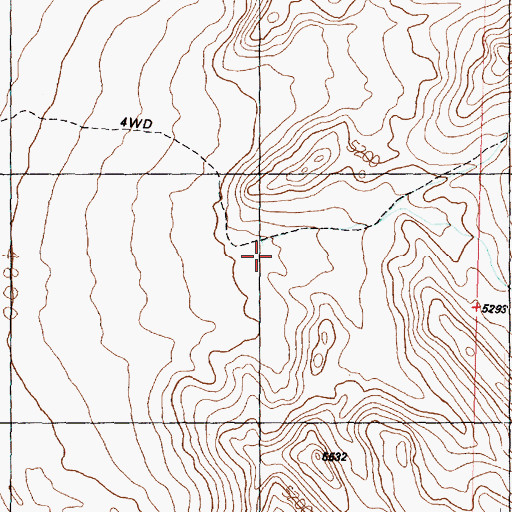 Topographic Map of Hell'n Moriah Canyon, UT