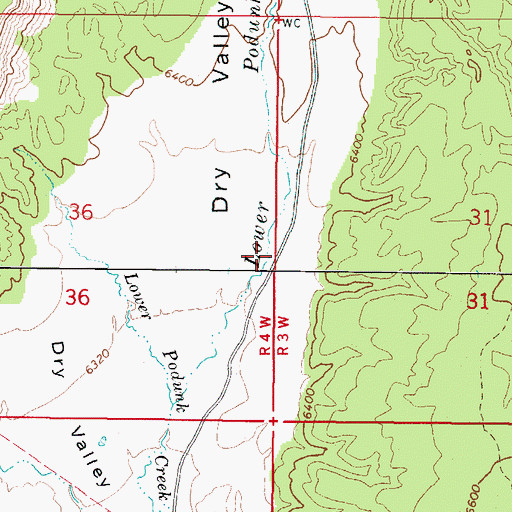 Topographic Map of Dry Valley, UT