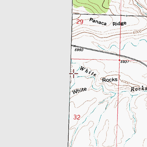 Topographic Map of Jessie Tie Wash, UT