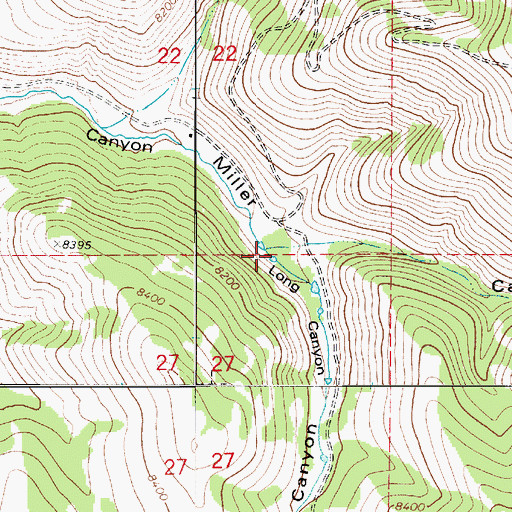 Topographic Map of Long Canyon, UT