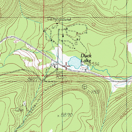 Topographic Map of Midway Creek, UT
