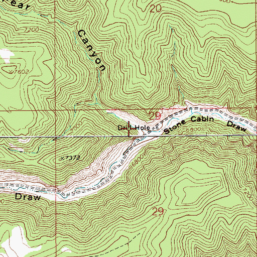 Topographic Map of Prickly Pear Canyon, UT