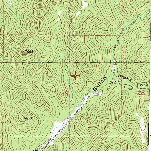 Topographic Map of Right Fork Orderville Gulch, UT