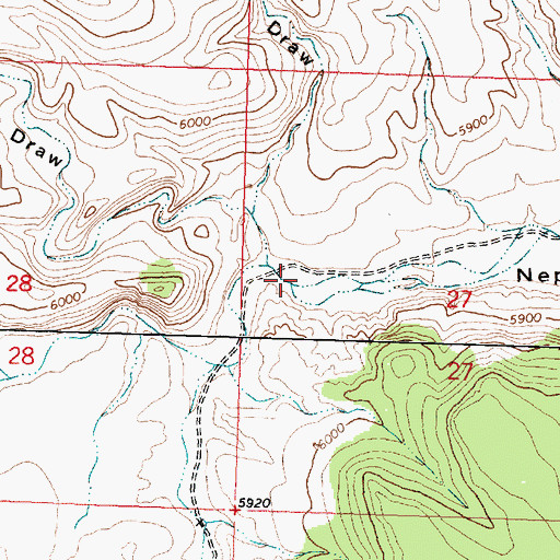 Topographic Map of White Rocks Wash, UT
