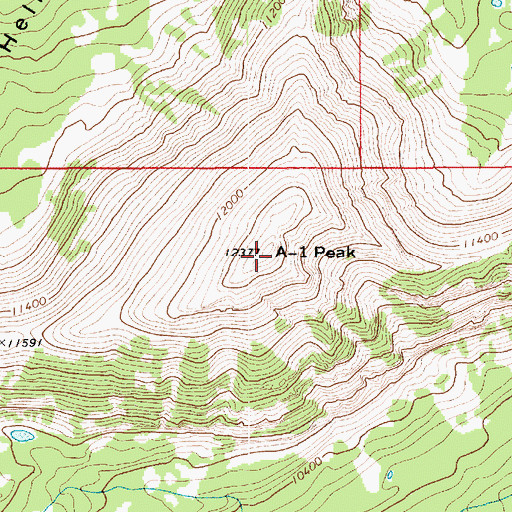 Topographic Map of A-1 Peak, UT