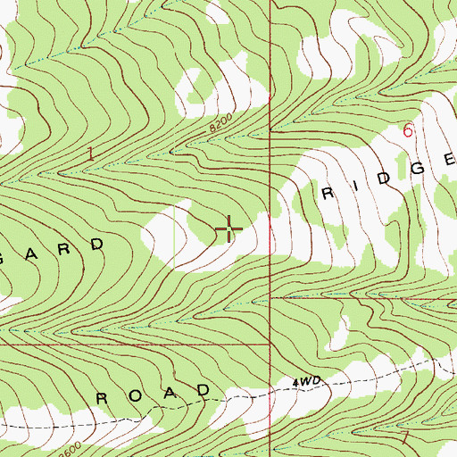 Topographic Map of Aagard Ridge, UT