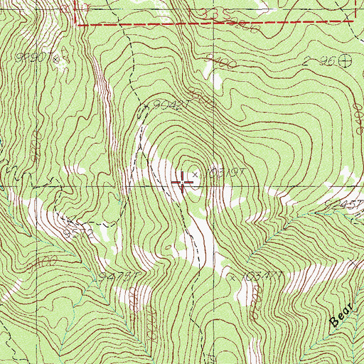 Topographic Map of Abajo Mountains, UT