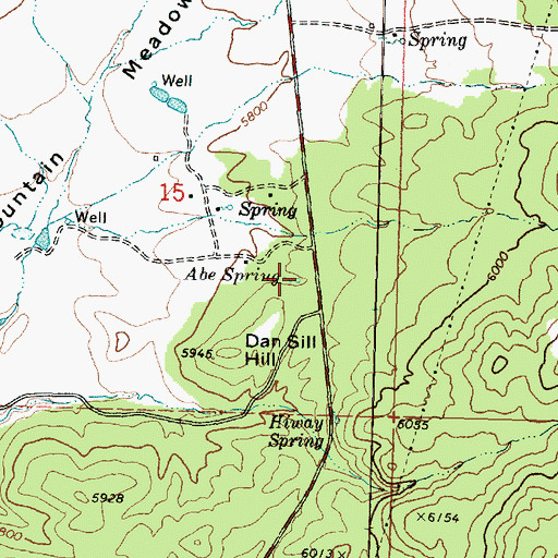 Topographic Map of Abe Spring, UT